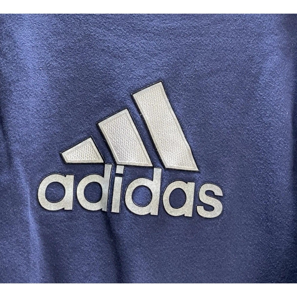 Vintage Adidas Crewneck Sweatshirt Men's Large Navy Blue Embroidered Retro‎ 90's - Picture 4 of 4